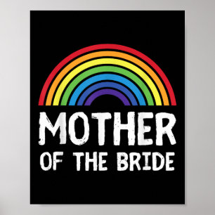 Mother Of Bride Lgbt Mom Bachelorette Lesbian Wedd Poster