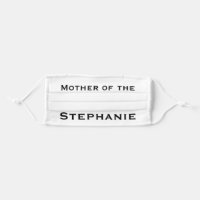 Mother of Bride or Groom Wedding Face Mask