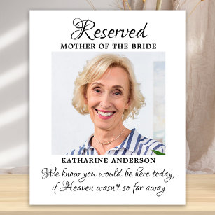 Mother Of Bride Photo Heaven Memorial Wedding Foam Board