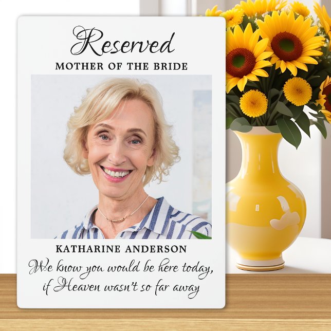 Mother Of Bride Photo Heaven Memorial Wedding Plaque (Creator Uploaded)