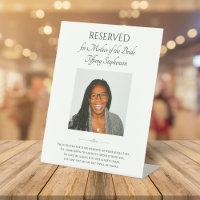 Mother of Bride Save A Seat Wedding Photo Memorial