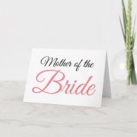 Mother of Bride Script Pink