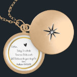 Mother of Bride Secret Note Locket From Daughter<br><div class="desc">Mother of the Bride Secret note locket from daughter. A great gift to present the mother of the bride on your wedding day. It shows that even though your now married, you will always be her daughter. You can also personalize it tom your personal name and/or your event date.You can...</div>