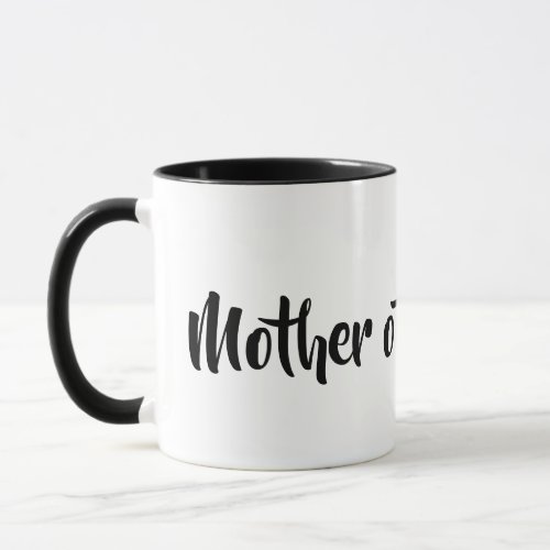 Mother of Bride Wedding Party White and Black Mug