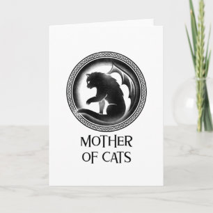 Mother Of Cats Cat Mom Funny Mothers Day Grandma Card