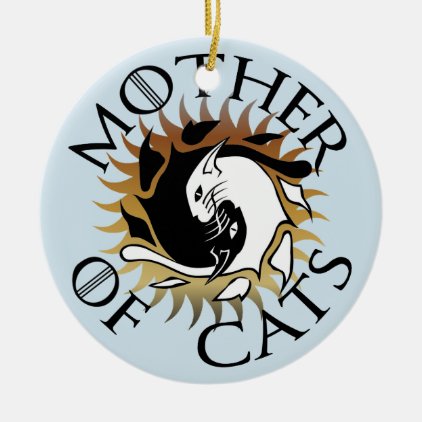 Mother Of Cats Ceramic Ornament