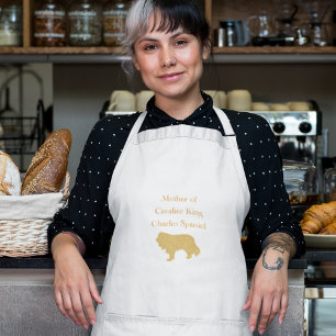 Mother Of Cavalier King Charles Spaniel Gold Adult Apron