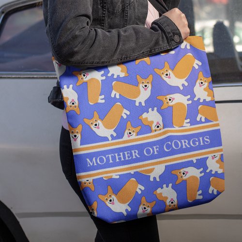 Mother of Corgis Cute Funny Corgi Lover Tote Bag