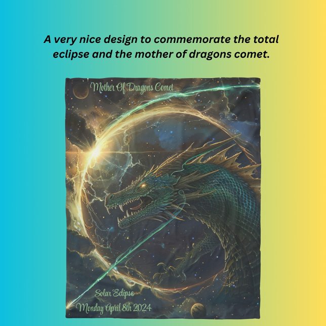 Mother Of Dragons Comet & Eclipse  Fleece Blanket (Creator Uploaded)