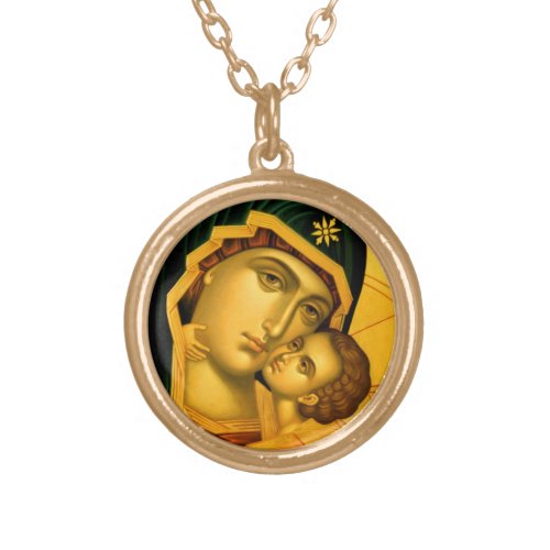 Mother of God Glykophilousa __ Icon Necklace