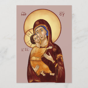 Mother of God paper icon card (4)