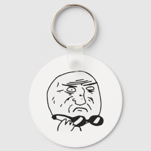 Mother of God Rage Face Comic Meme Keychain