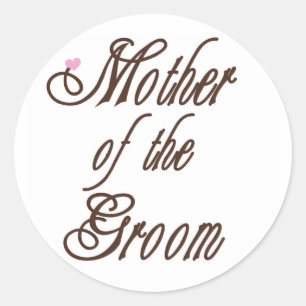 Mother of Groom Classy Browns Classic Round Sticker