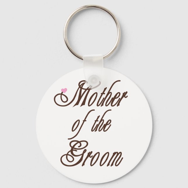 Mother of Groom Classy Browns Keychain (Front)