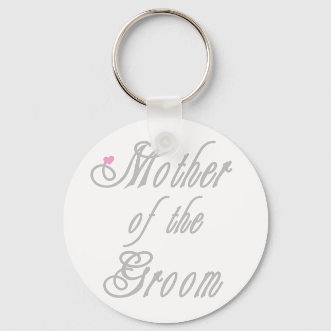Mother of Groom Classy Grays Keychain (Front)