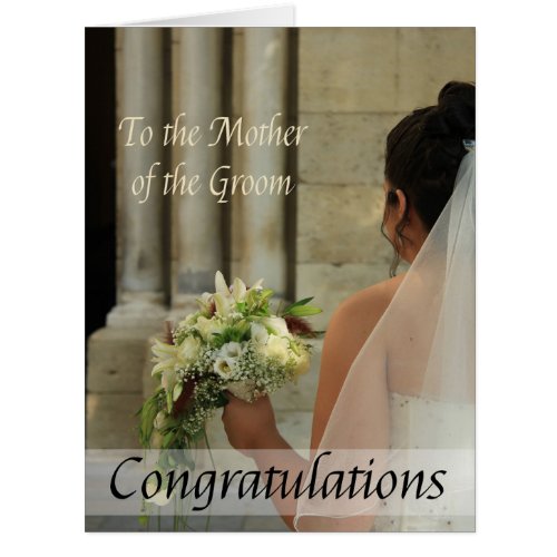 mother of groom Congratuations