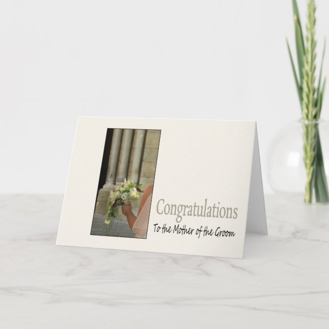 mother of groom Congratuations Card (Front)