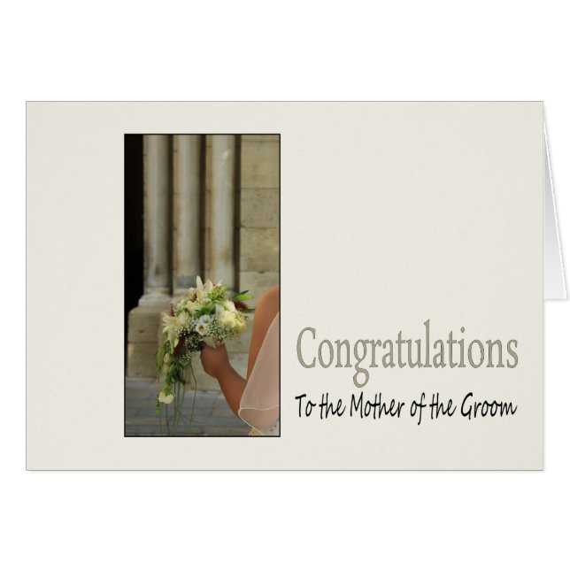 mother of groom Congratuations Cards (Front Horizontal)