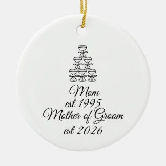 Mother of Groom Gift, Custom Gift for Mother of  Ceramic Ornament