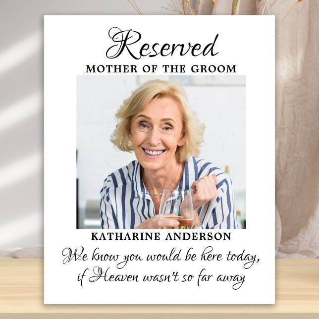 Mother Of Groom Photo Heaven Memorial Wedding Foam Board (Creator Uploaded)