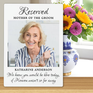 Mother Of Groom Photo Heaven Memorial Wedding Plaque