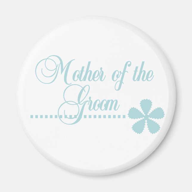 Mother of Groom Teal Elegance Magnet (Front)