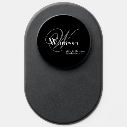 Mother Of Groom Wedding Gift Elegant Monogram Cool PopSocket