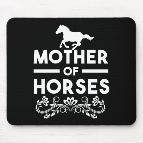 Mother Of Horses Horseshoe Equestrian Stable Gift Mouse Pad