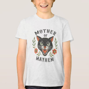 Mother Of Mayhem Funny Mom Cat Mother Of Mayhem Ca Tri-Blend Shirt