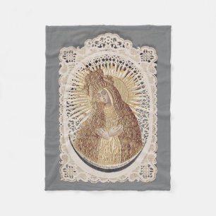 Mother of Mercy Madonna in Prayer ... Fleece Blanket
