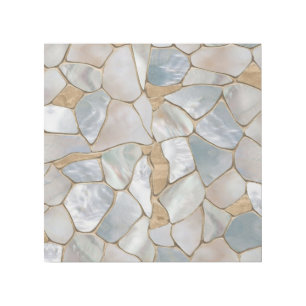 Mother of pearl and Gold cells abstract Gallery Wrap