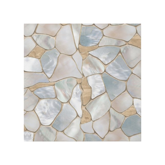 Mother of pearl and Gold cells abstract Gallery Wrap (Front)