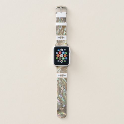 Mother of pearl as luxury Apple Watch Band design