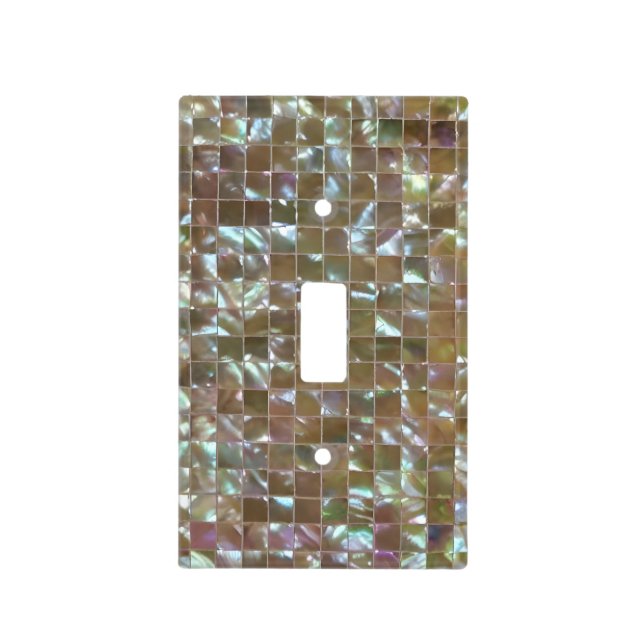 Mother of Pearl, Beige Light Switch Cover (Front)