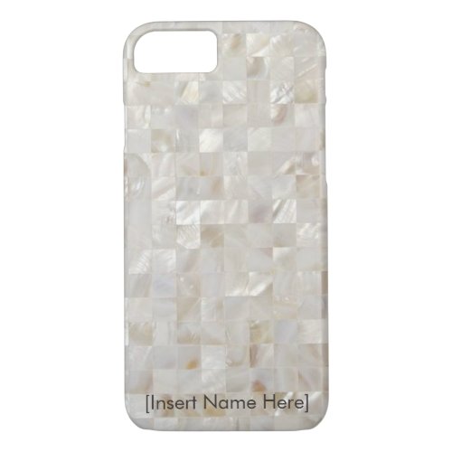 Mother of Pearl Beige _ Personalized customizabe iPhone 87 Case
