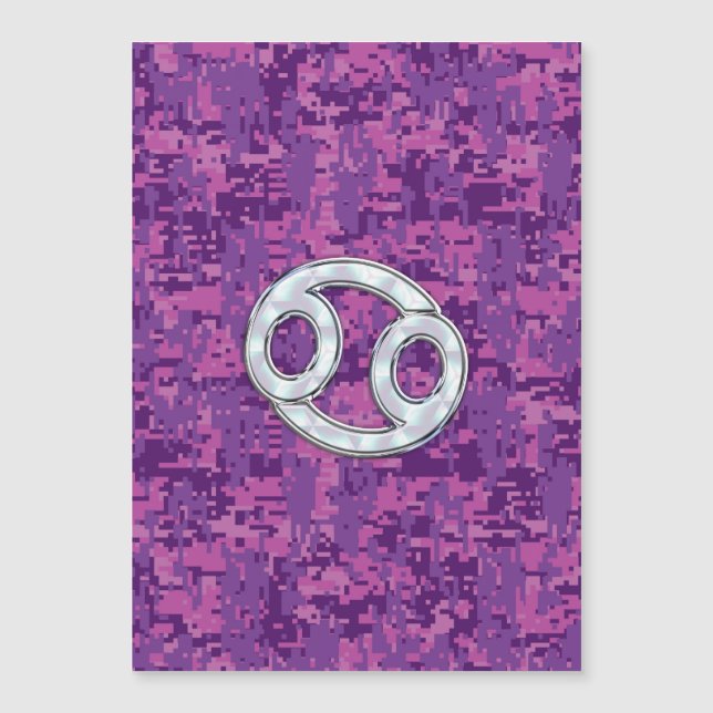 Mother of Pearl Cancer Zodiac Sign on Digital Camo (Front)