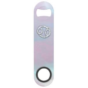 Mother of Pearl Cancer Zodiac Symbol Decor Speed Bottle Opener