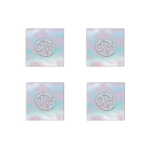 Mother of Pearl Cancer Zodiac Symbol Decor Stone Magnet