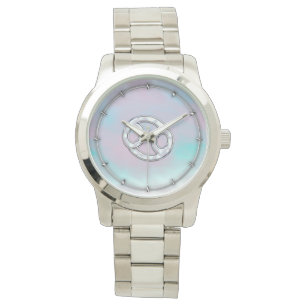 Mother of Pearl Cancer Zodiac Symbol Decor Watch