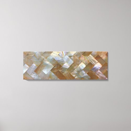 Mother of Pearl Capiz Weave Canvas Print