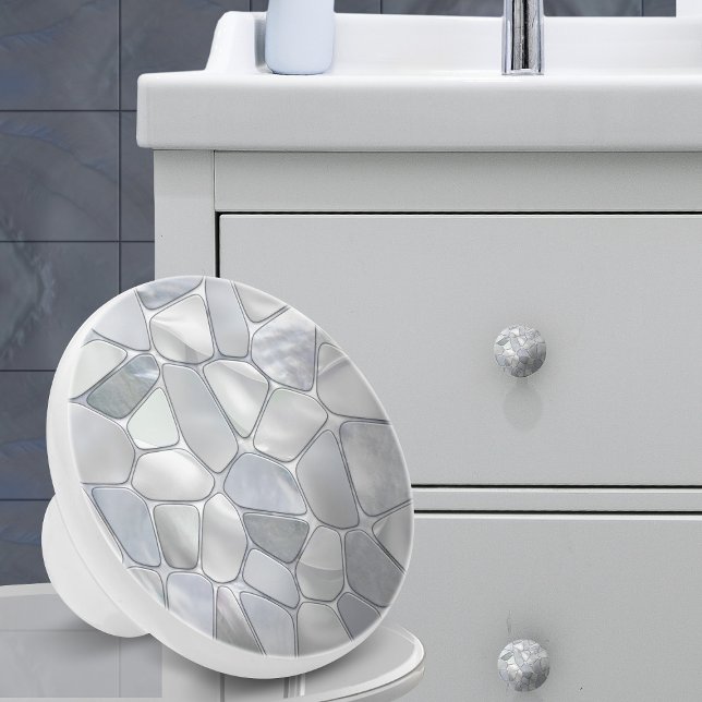 Mother of pearl - Cells Collage N17 Ceramic Knob (Creator Uploaded)