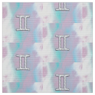 Mother of Pearl Decor Gemini Zodiac Symbol Fabric