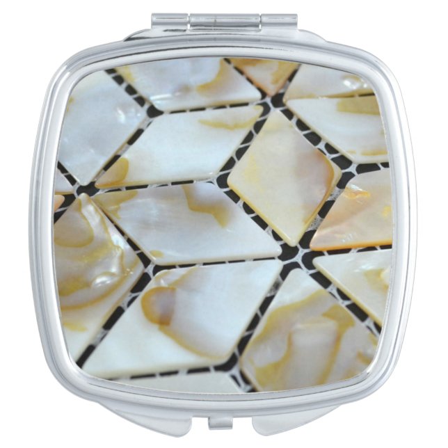 Mother of Pearl Design Compact Mirror (Front)