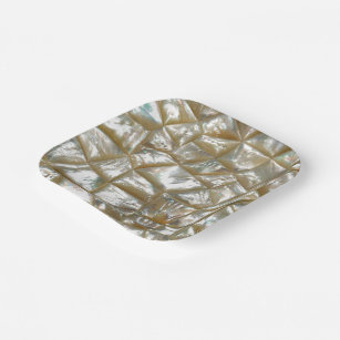 Mother of Pearl Design Paper Plates