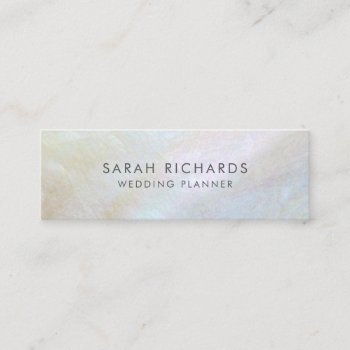 Mother Of Pearl Elegant And Simple Mini Business Card by whimsydesigns at Zazzle