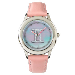 Mother of Pearl Gemini Zodiac Symbol Watch