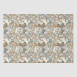 Mother of Pearl Gold Accent Mosaic Style Tissue Paper