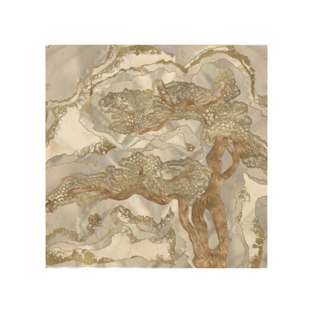 Mother of pearl Golden Tree Wood Wall Art (Front)