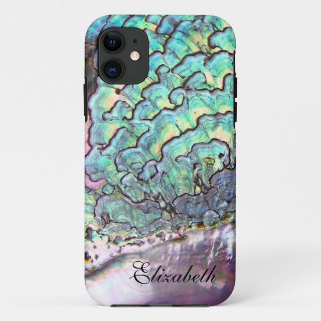 Mother-of-pearl Iridescent Jewel Personalized Case-Mate iPhone Case (Back)