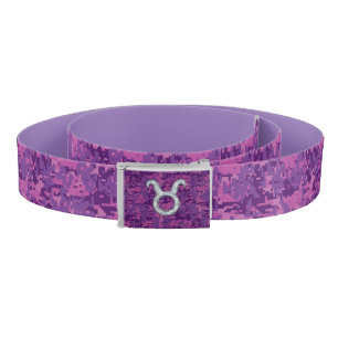 Mother of Pearl Like Taurus Symbol on Digital Camo Belt